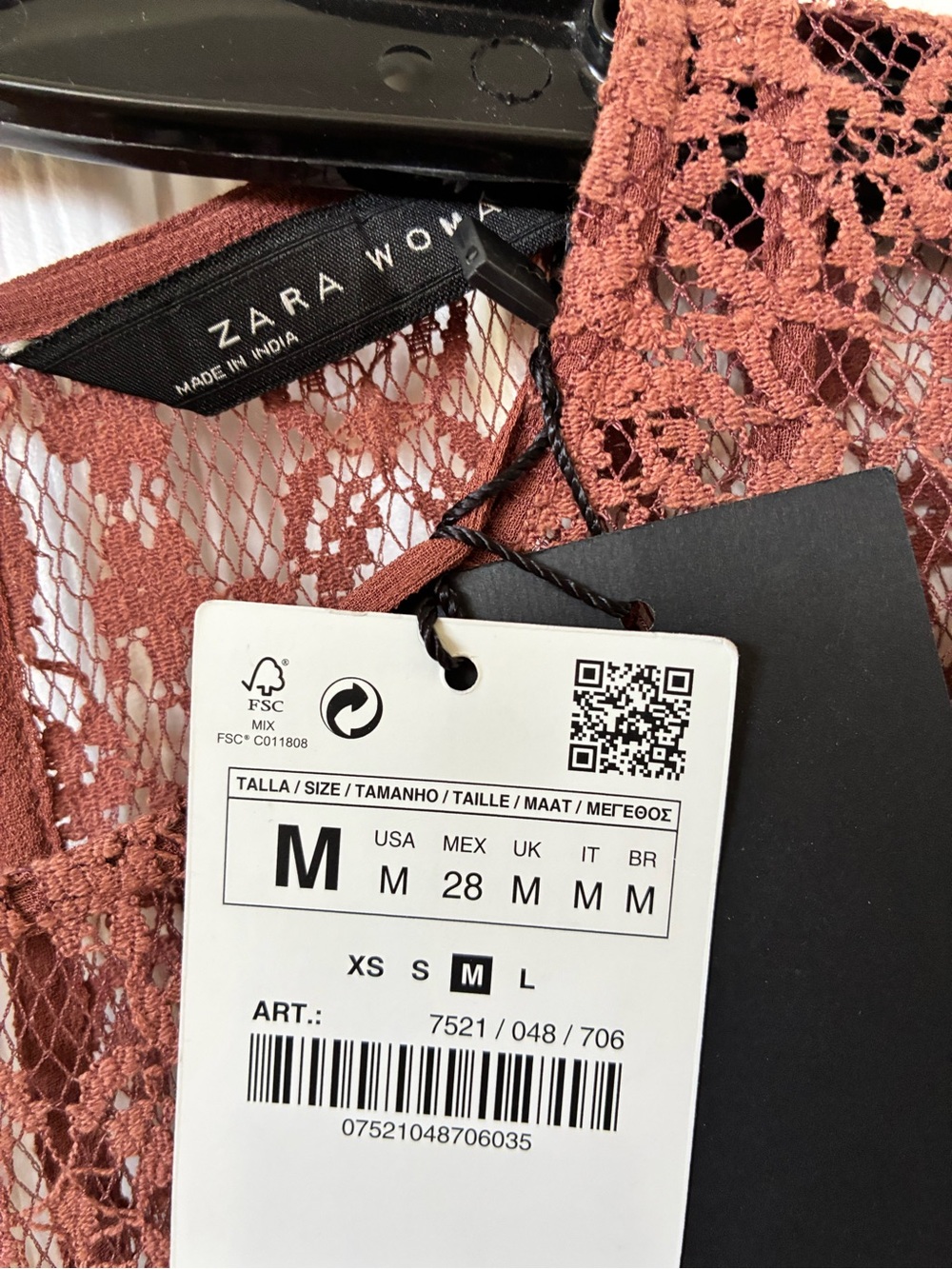 Zara Long-Sleeve Lace Maxi Dress in Dusty Rose - Picture 4 of 7